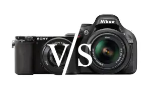Sony bezlusterkowiec kontra Nikon lustrzanka. Porównanie, czym się różni lustrzanka od bezlusterkowca, pokazuje ich budowę i obiektywy.