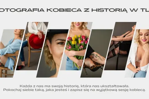 Fotografia inscenizowana ukazująca kobiety w różnych stylizacjach, każda z nich opowiada swoją historię.