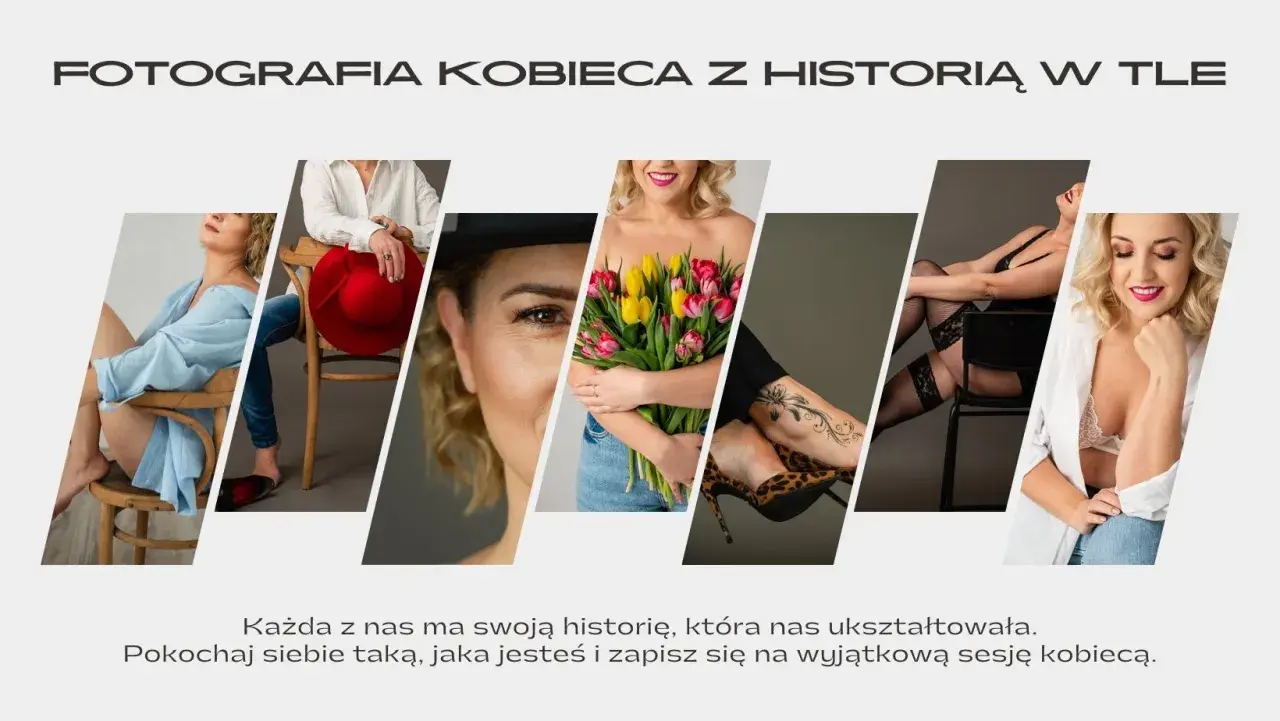 Fotografia inscenizowana ukazująca kobiety w różnych stylizacjach, każda z nich opowiada swoją historię.
