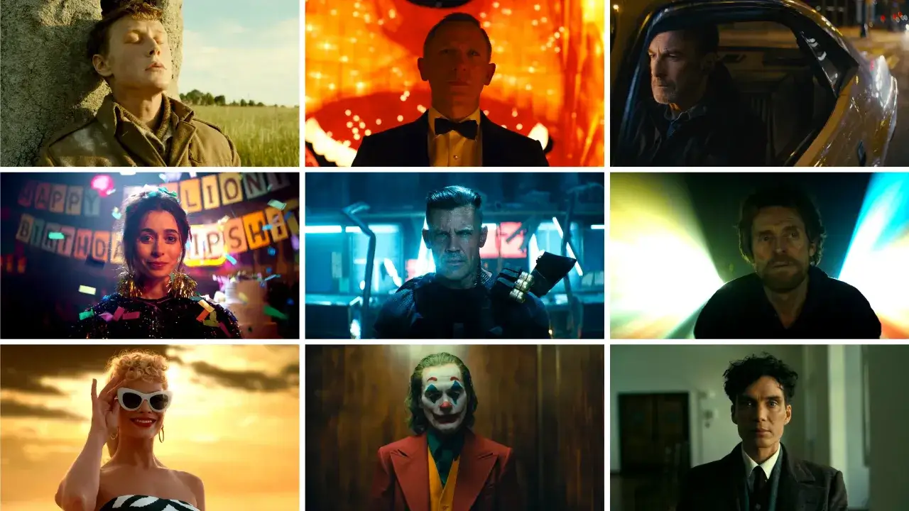 Różne rodzaje portretów: młody żołnierz, James Bond, mężczyzna w samochodzie, kobieta na imprezie, Josh Brolin, Willem Dafoe, Margot Robbie, Joker, Cillian Murphy.