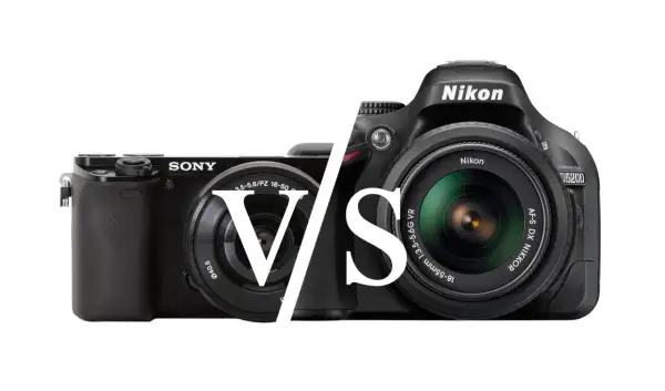 Sony bezlusterkowiec kontra Nikon lustrzanka. Porównanie, czym się różni lustrzanka od bezlusterkowca, pokazuje ich budowę i obiektywy.